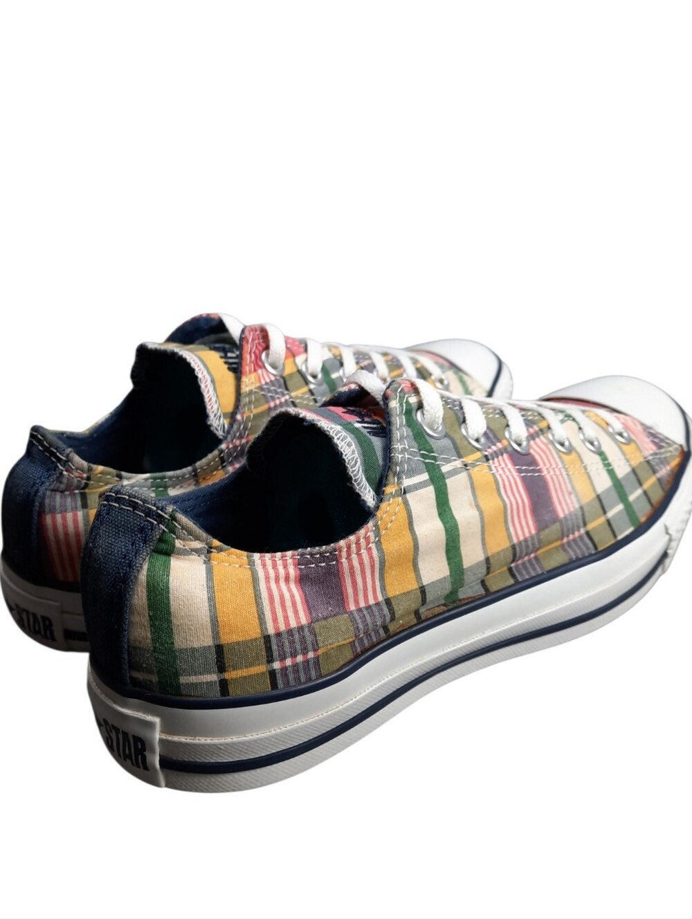 Converse All Star Chuck Taylor Madras Plaid Low Top Sneaker Unisex SZ M8/W10 - Picture 4 of 11